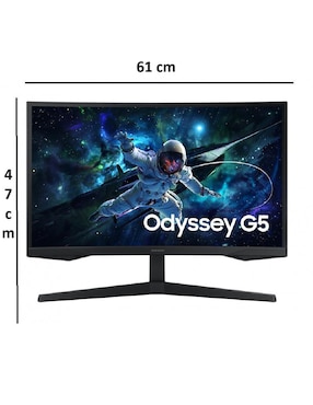 Monitor gamer Samsung Odyssey G5 standard QHD 27 pulgadas LS27cg552ELXZX