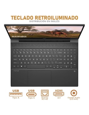 Laptop gamer Hp Victus 15.6 pulgadas Full HD Intel Core i5 NVIDIA GeForce RTX 3050 8 GB RAM 512 GB SSD