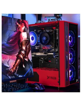 Computadora gamer Xtreme Pc Gaming XTPCR732GBRX6600MKR 27 pulgadas Full HD AMD Ryzen 7 AMD Radeon RX 6600 32 GB RAM 1 TB SSD