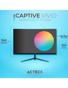 Monitor Acteck Captive Vivid II VA HD 27 pulgadas AC-943154