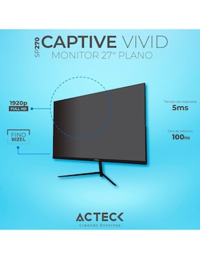 Monitor Acteck Captive Vivid II VA HD 27 pulgadas AC-943154