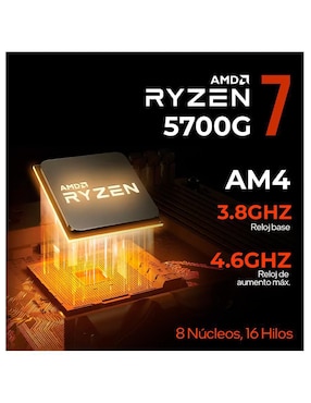 Computadora gamer Xtreme Pc Gaming XTACR732GBVEGA7MDPMB 23.8 pulgadas Full HD AMD Ryzen 7 AMD Radeon Graphics 32 GB RAM 1 TB SSD