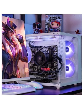 Computadora gamer Xtreme Pc Gaming XTBRR732GB4060MTPW 23.8 pulgadas Full HD AMD Ryzen 7 NVIDIA GeForce RTX 5060 32 GB RAM 1 TB SSD