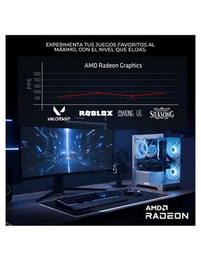 Computadora gamer Xtreme Pc Gaming XTACR516GBVEGA7MFW 23.8 pulgadas Full HD AMD Ryzen 5 AMD Radeon Graphics 16 GB RAM 500 GB SSD