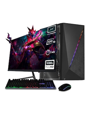 Computadora gamer Xtreme Pc Gaming XTACR516GBVEGA7MKB 23.8 pulgadas Full HD AMD Ryzen 5 AMD Radeon Graphics 16 GB RAM 500 GB SSD