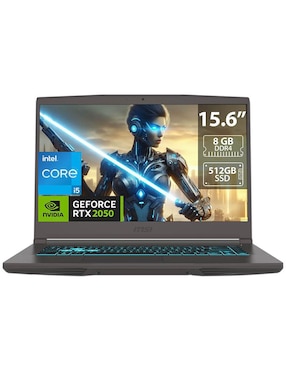 Laptop gamer Msi Thin 15 15.6 pulgadas Full HD Intel Core i5 NVIDIA Geforce RTX 2050 8 GB RAM 512 GB SSD