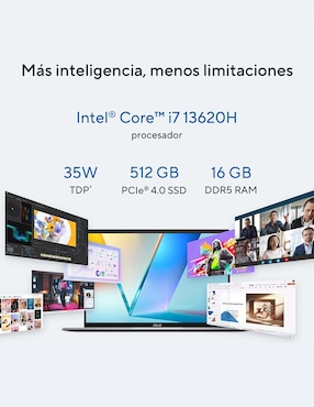 Laptop thin & light Asus Vivobook S14 14 pulgadas WQXGA Snapdragon X Qualcomm Adreno 16 GB RAM 512 GB SSD