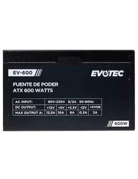 Fuente de poder Naceb Evotec mxp ev-600 600w Atx