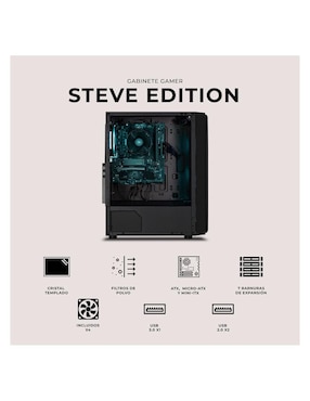 Gabinete Xtreme Pc Gaming Minecraft Steve