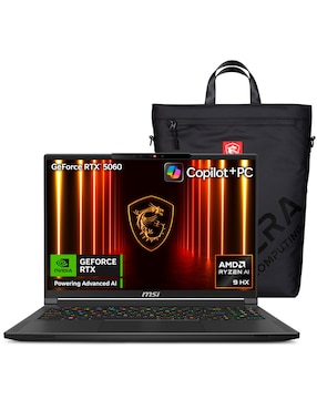 Laptop gamer MSI Stealth A16 AI+ A3XWFG-020MX 16 pulgadas QHD+ AMD Ryzen AI 9 HX 370 NVIDIA GeForce RTX 5060 32 GB RAM 1 TB SSD