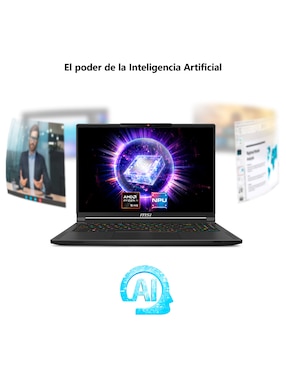 Laptop gamer MSI Stealth A16 AI+ A3XWFG-020MX 16 pulgadas QHD+ AMD Ryzen AI 9 HX 370 NVIDIA GeForce RTX 5060 32 GB RAM 1 TB SSD