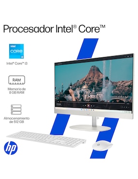 Computadora all in one HP 24-cr0330la 23.8 pulgadas Full HD Intel Core i3 8 GB RAM 512 GB SSD