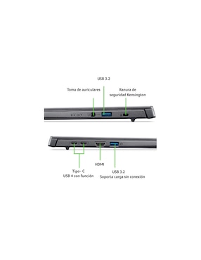 Laptop thin & light touch Acer Aspire 14 ai 14 pulgadas wuxga intel core ultra 7 256V intel arc 16 GB RAM 1 tb ssd