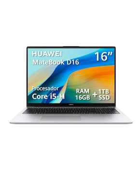 Laptop thin & light Huawei Matebook D16 16 pulgadas full hd intel core i5 intel uhd graphics 16 gb ram 1 tb ssd