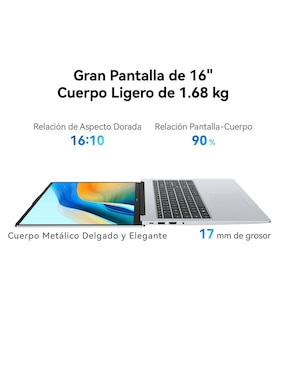 Laptop thin & light Huawei Matebook D16 16 pulgadas full hd intel core i5 intel uhd graphics 16 gb ram 1 tb ssd