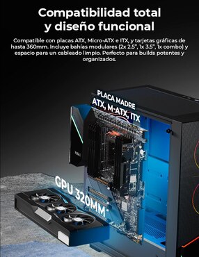 Kit de gabinete gamer Yeyian ELARA YCM-APELA-M1