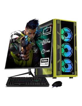 Computadora gamer Xtreme Pc Gaming XTPCR732GBRX6600MNG 27 pulgadas Full HD AMD Ryzen 7 AMD Radeon RX 6600 32 GB RAM 1 TB SSD