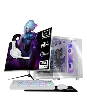Computadora gamer Xtreme Pc Gaming XTBRR732GB5060MTPW 27 pulgadas Full HD AMD Ryzen 7 NVIDIA GeForce RTX 5060 32 GB RAM 1 TB SSD