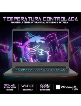 Laptop gamer msi Thin A15 15.6 pulgadas Full HD AMD Ryzen 5 NVIDIA GeForce RTX 2050 16 GB RAM 512 GB SSD