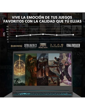 Laptop gamer msi Thin A15 15.6 pulgadas Full HD AMD Ryzen 5 NVIDIA GeForce RTX 2050 16 GB RAM 512 GB SSD