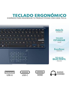 Laptop Asus Vivobook 14 14 pulgadas full hd intel core i3 intel uhd graphics 24 gb ram 256 gb ssd