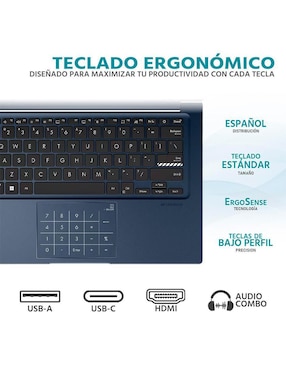 Laptop Asus Vivobook 14 pulgadas Full HD Intel Core i5 Intel UHD Graphics 16 GB RAM 512 GB SDD