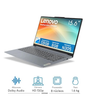 Laptop Lenovo 82XB00C2US 15.6 pulgadas full HD intel core i3 intel UHD graphics 8 GB RAM 128 GB SSD