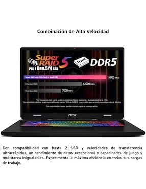 Laptop gamer MSI Crosshair A17 HX D8WGKG-045MX 17 pulgadas QHD+ AMD Ryzen 9 NVIDIA GeForce RTX 5070 32 GB RAM 1 TB SSD