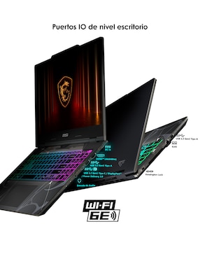 Laptop gamer MSI Cyborg 15 B2RWFKG-452MX 15.6 pulgadas Full HD Intel Core 7 240H NVIDIA GeForce RTX 5060 16 GB RAM 1 TB SSD