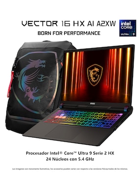 Laptop gamer MSI Vector 16 HX AI A2XWJG-652MX 16 pulgadas QHD+ Intel Core Ultra 9 NVIDIA GeForce RTX 5090 64 GB RAM 2 TB SSD
