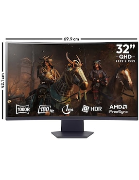 Monitor gamer Lg UltraGear VA QHD 32 pulgadas 32GS60QC-B