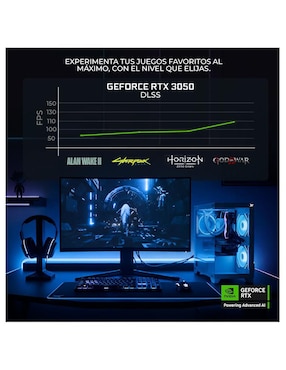 Computadora gamer Xtreme Pc Gaming XTPCR732GB3050NW AMD Ryzen 7 NVIDIA GeForce RTX 3050 32 GB RAM 1 TB SSD