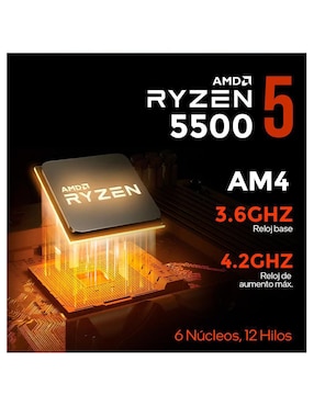 Computadora gamer Xtreme Pc Gaming XTPCR532GB5050NW AMD Ryzen 5 NVIDIA GeForce RTX 5050 32 GB RAM 1 TB SSD