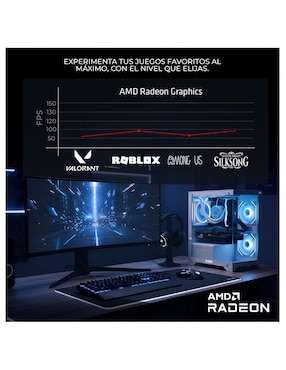 Computadora gamer Xtreme PC Gaming XTACR732GBVEGA7MFB 23.8 pulgadas Full HD AMD Ryzen 7 AMD Radeon Graphics 16 GB Ram 1 TB SSD