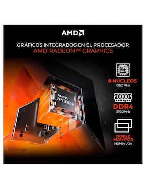 Computadora gamer Xtreme Pc Gaming XTPCR316GBVEGA8FB AMD Ryzen 3 AMD Radeon Vega 8 16 GB RAM 500 GB SSD