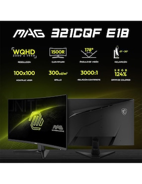 Monitor gamer MSI MAG 321CQF E18 VA WQHD 32 pulgadas 321CQF E18