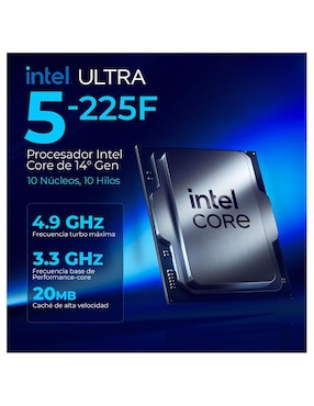 Computadora gamer Dxt Gaming DXTU532GB55050T7 Intel Core Ultra 5 225F NVIDIA GeForce RTX 5050 32 GB RAM 1 TB SSD