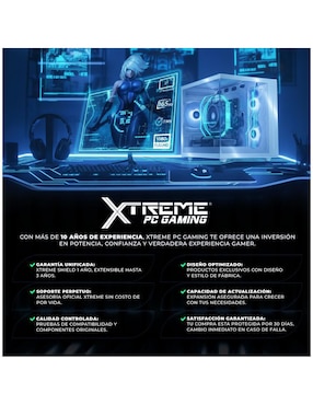 Computadora gamer Xtreme Pc Gaming XTPCR732GB9060AFB AMD Ryzen 7 AMD Radeon RX 9060 32 GB RAM 1 TB SSD