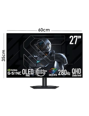 Monitor Gigabyte MO27Q28G Standard WQHD 27 pulgadas