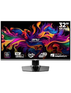 Monitor gamer Msi standard 4K/UHD 32 pulgadas MPG 321URX QD-OLED
