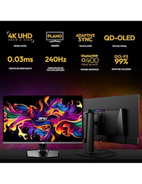 Monitor gamer Msi standard 4K/UHD 32 pulgadas MPG 321URX QD-OLED