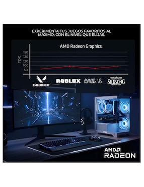 Computadora gamer Xtreme Pc Gaming XTPCR516GBVEGA11MFW 23.8 pulgadas Full HD AMD Ryzen 5 AMD Radeon Vega 11 16 GB RAM 1 TB SSD