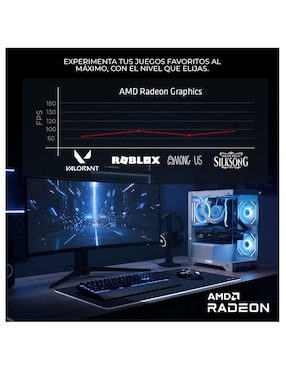 Computadora gamer Xtreme Pc Gaming XTPCR516GBVEGA11MFB 23.8 pulgadas Full HD AMD Ryzen 5 AMD Radeon Vega 11 16 GB RAM 1 TB SSD