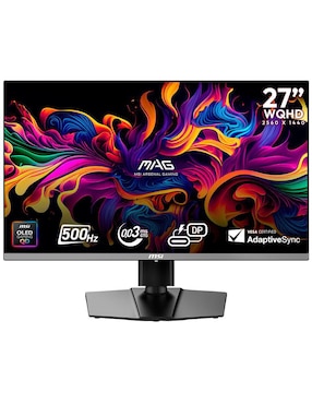 Monitor gamer MSI MAG 272QP QD-OLED X50 standard WQHD 27 pulgadas MAG 272QP QD-OLED X50