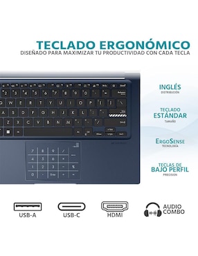 Laptop Asus Vivobook 14 14 pulgadas Full HD Intel Core i7 Intel Iris XE 16 GB RAM 512 GB SSD