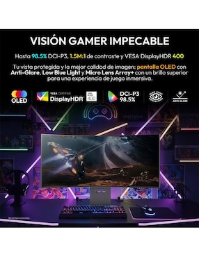 Monitor gamer LG Ultragear Standard UWQHD 34 pulgadas 34GS95QE