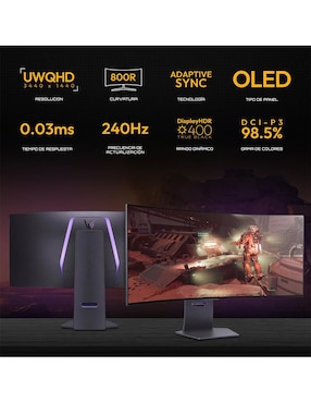 Monitor gamer LG Ultragear Standard UWQHD 39 pulgadas 39GS95QE