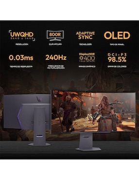 Monitor gamer LG Ultragear Standard UWQHD 45 pulgadas 45GX90SA