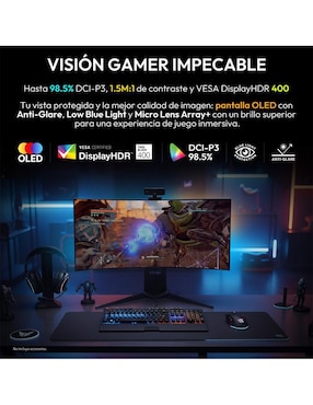 Monitor gamer LG Ultragear Standard UWQHD 45 pulgadas 45GX90SA