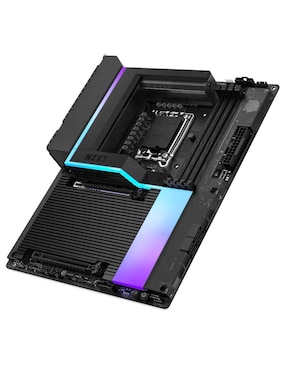 Tarjeta madre Nzxt N9-z890 Black RGB compatible con procesador Intel